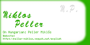 miklos peller business card