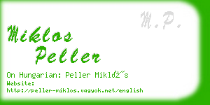 miklos peller business card